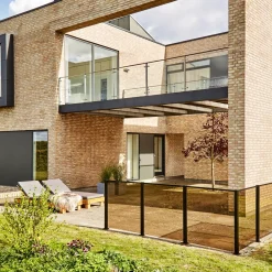 Stål- Og Glashegn^Elmholm hegn m/smoke glas forlængersæt 95 cm