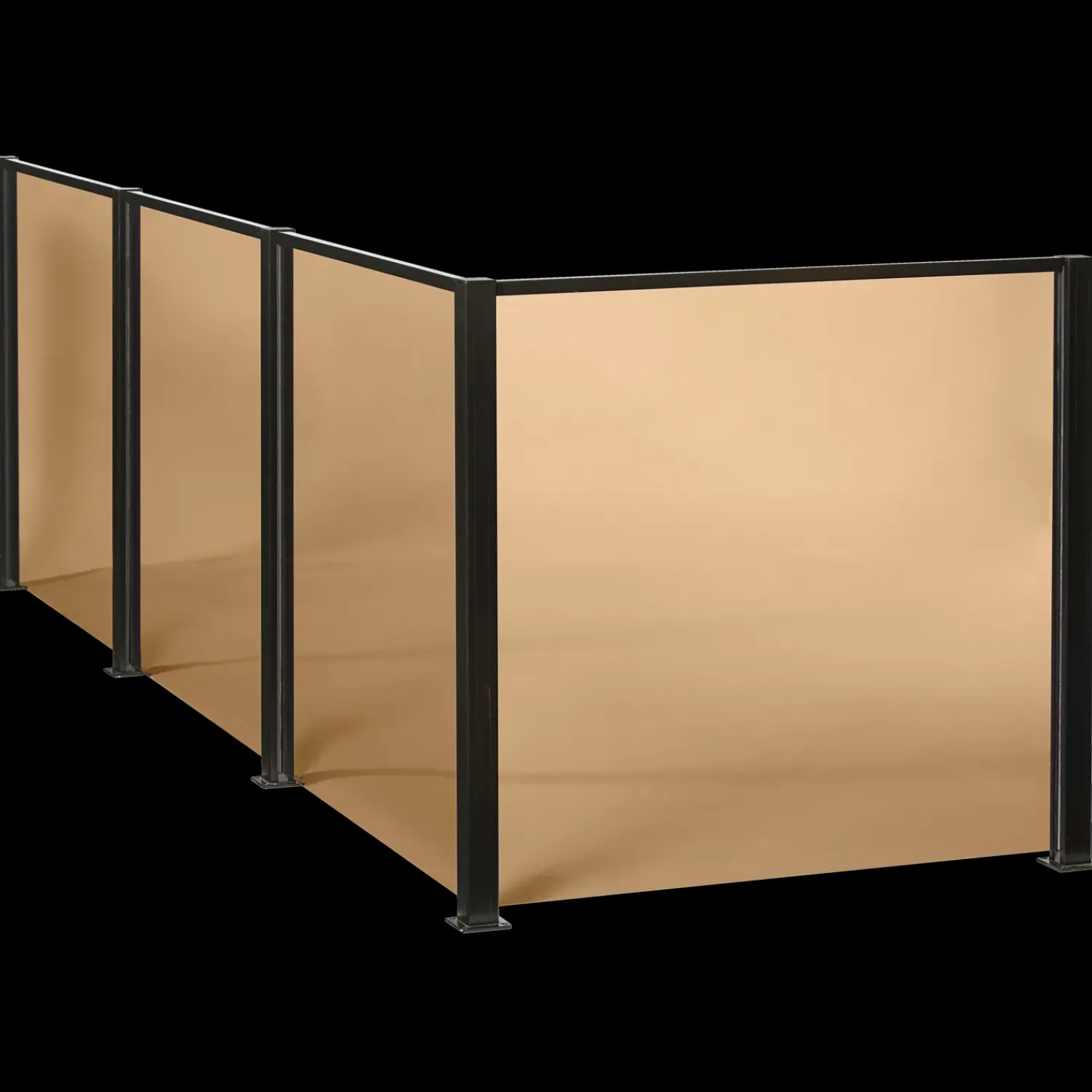 Stål- Og Glashegn^Elmholm hegn m/smoke glas startsæt 95 cm