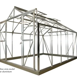 New Elmholm Standard drivhus antracit med hærdet glas, inkl. sokkel 11,66 m²