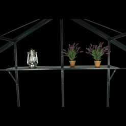 New Elmholm Standard drivhus antracit med hærdet glas, inkl. sokkel 11,66 m²