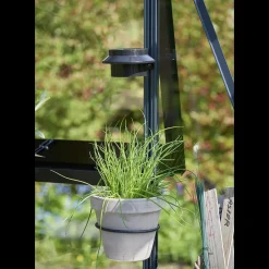 New Elmholm Standard drivhus antracit med hærdet glas, inkl. sokkel 11,66 m²