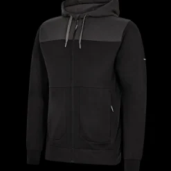 Clearance ENGEL 8329-247 Entire sweat cardigan m/hætte sort/antrazitgrå str. XL