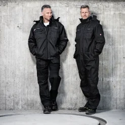 ENGEL Arbejdsbukser^Combat håndværkerbukser med hængelommer sort str. 92