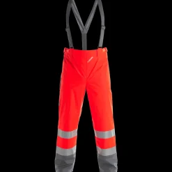 Regntøj^ENGEL Safety regnbukser rød/grå str. S