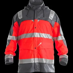 Hi-Vis Tøj Og Udstyr^ENGEL Safety regnjakke rød/grå str. 3XL