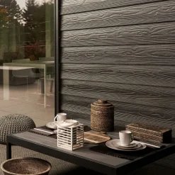 Cedral Facadebrædder^Etex Lap træstruktur sort C50, 190x3600x10 mm