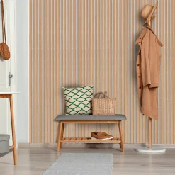 Sale Fibrotech Quanti akustikpanel 18x520x2440 mm light oak m/grå polyester