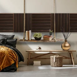 Outlet Fibrotech Square akustikpanel 22x520x520 mm smoked oak - pk á 2 stk.