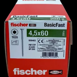 Spånpladeskruer^Fischer Basic Fast CTP BT spånskrue 4,5x50 200 stk