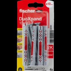 Rawlplugs Og Dyvler^Fischer Duoxpand karmdyvel 8x80 elforzinket 4 stk