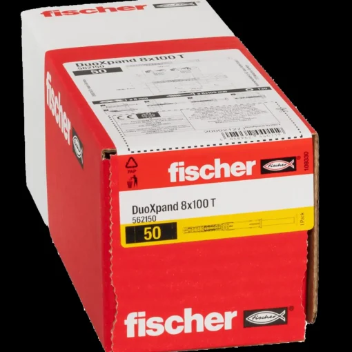 Best Fischer DuoXpand karmplug 8x80 T elforzinket 50 stk
