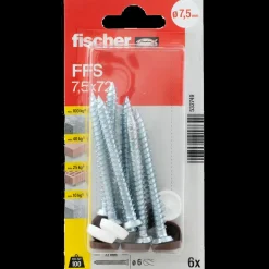 Best Fischer FFS karmskrue m/hoved 7,5x72 6 stk