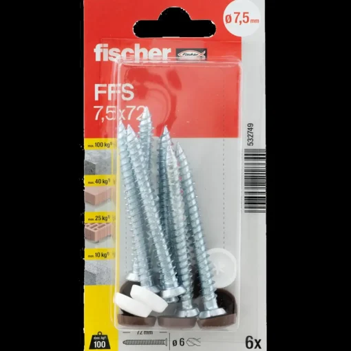 Best Fischer FFS karmskrue m/hoved 7,5x72 6 stk