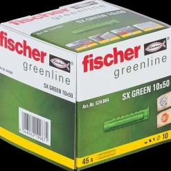 Rawlplugs Og Dyvler^Fischer SX Green dyvel m/krave 10x50 mm 45 stk