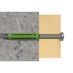 Rawlplugs Og Dyvler^Fischer SX Green dyvel m/krave 10x50 mm 45 stk