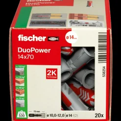fischer Rawlplugs Og Dyvler^universaldybel duopower 14x70 20 stk