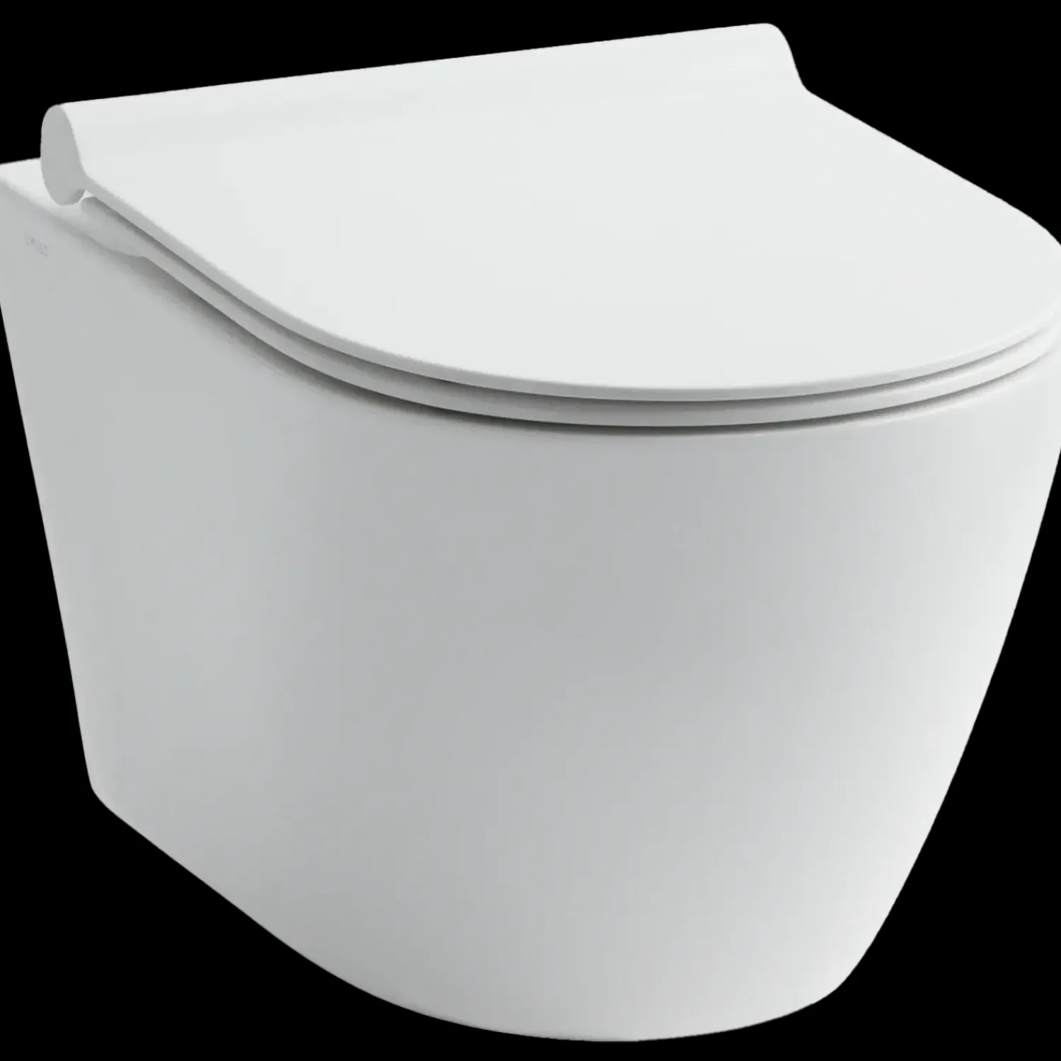 Toiletter^Flow FL60 væghængt toilet rimless hvid - inkl. slim toiletsæde m/softclose