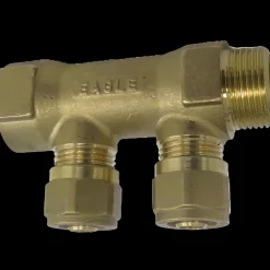 Vvs-Fittings Og Rør^Fordelerrør t/pexrør 2x15 mm