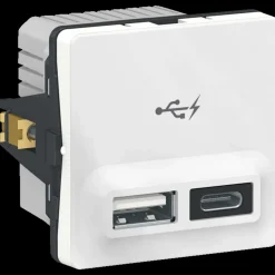 Clearance Fuga Kombi 2xUSB lader 2,4A hvid