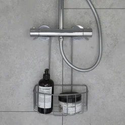 Sæbehylder^Geyser trådkurv til armatur hjørnemodel 240x360x140 mm