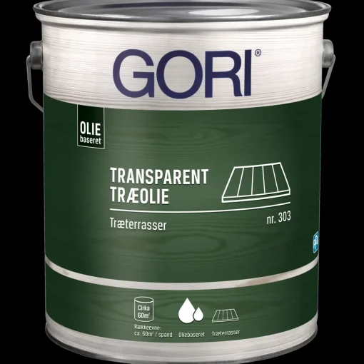 GORI Terrasseolie^303 transparent træolie træterrasser pine 5 L