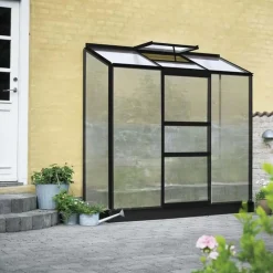 Halls Minidrivhuse Under 4 M²^Altan 3 vægdrivhus 1,3 m² sort 4 mm poly