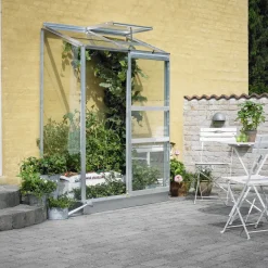 Online Halls Altan 2 vægdrivhus alu. med delt glas 0,91 m²