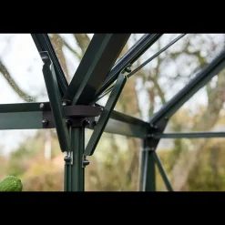 Halls Orangerier^Garden Room drivhus grøn med hærdet glas, inkl. sokkel 12,9 m²