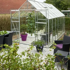 Sale Halls Magnum 148 drivhus med hærdet glas, inkl. sokkel 11,5 m²