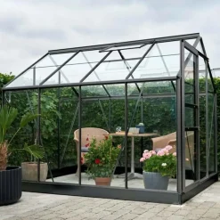 Halls Mellem Drivhuse 4-10 M²^Popular 86 5,0 m² alu 3 mm glas