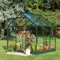 Halls Minidrivhuse Under 4 M²^Popular 66 3,8 m² grøn 3 mm glas