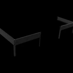 Clearance Halls Qube Lean-To 26 vægdrivhus sort med hærdet glas 1,2 m²