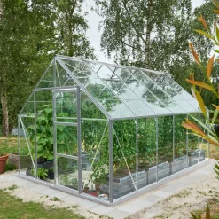 Sale Halls Universal 128 drivhus alu. med delt glas, inkl. sokkel 9,9 m²