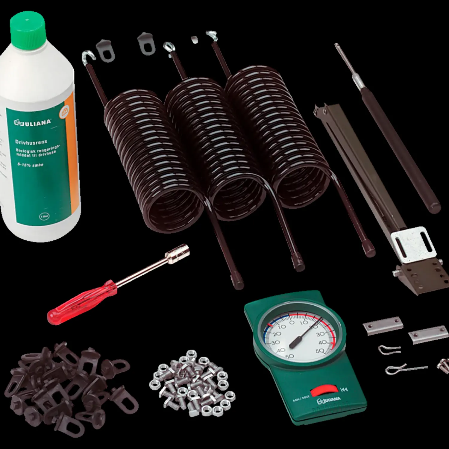 Sale Halls Universal 128 drivhus alu. med delt glas, inkl. sokkel 9,9 m²