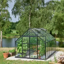 Clearance Halls Universal 128 Plus 9,9 m² sort 3 mm hærdet glas