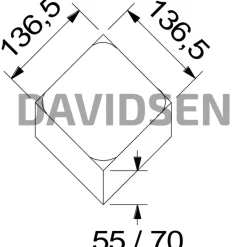 RBR Belægningssten^Herregårdssten med rumlet kant 2/3 sten koks 14x14x5 cm