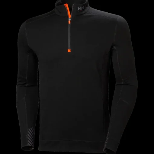 Helly Hansen Undertøj^HH Workwear Lifa merino undertrøje halfzip sort str. XL
