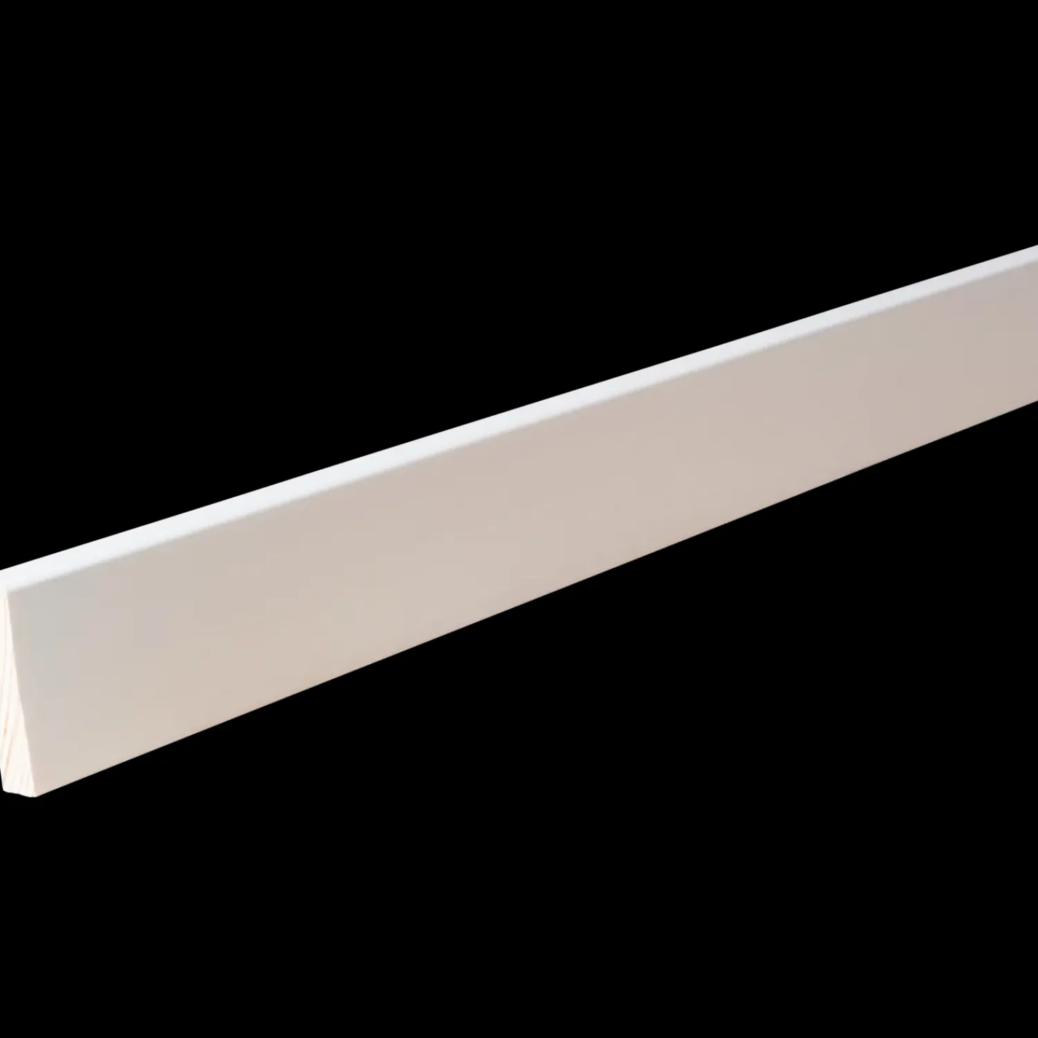 Hornbæk Trævarefabrik Forkantlister^HT 38H fyr forkantliste 1 rund kant hvid 9x33x3000 mm