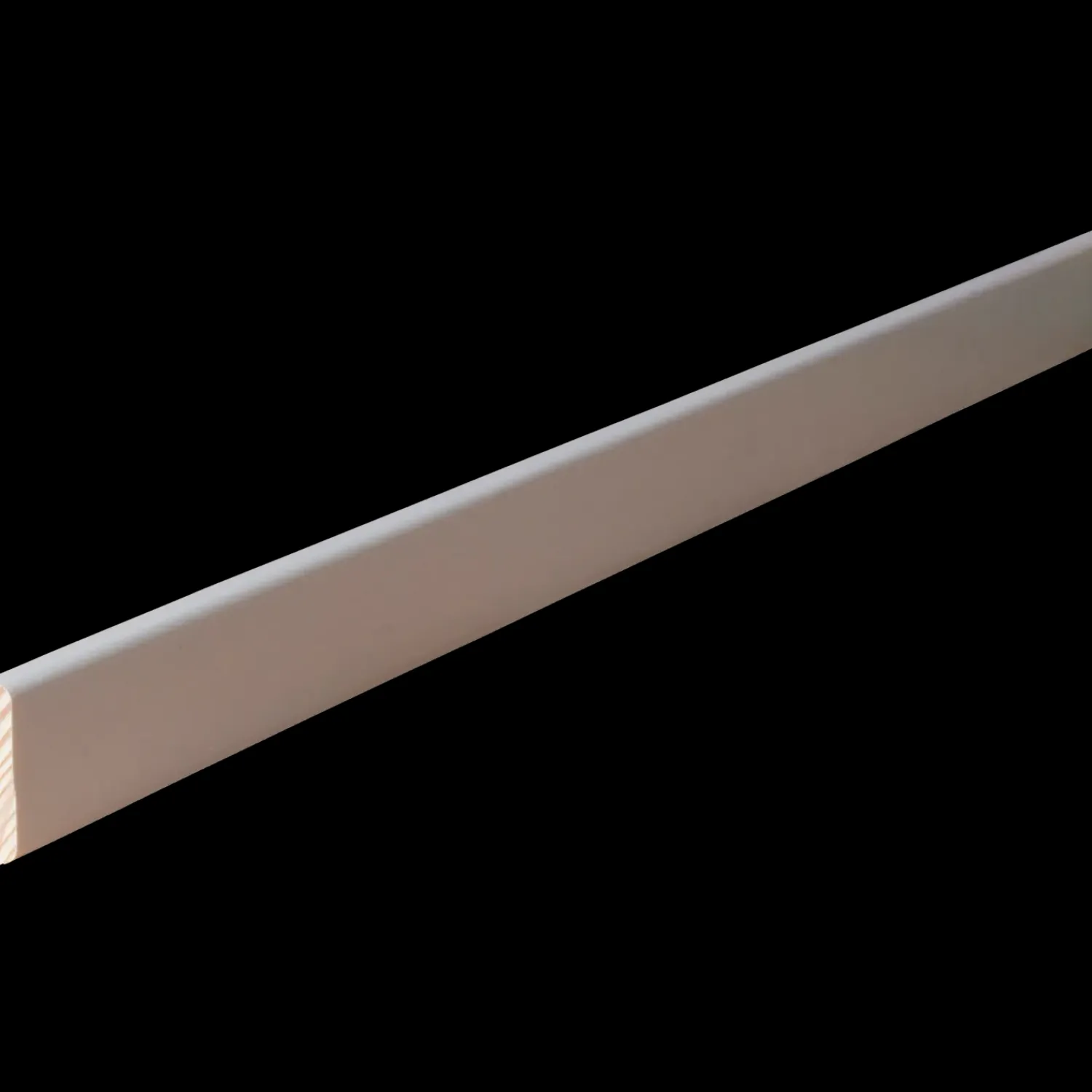 New Hornbæk Trævarefabrik HT 47H fyr hvid forkantliste 2 runde kanter 5x33x3000 mm