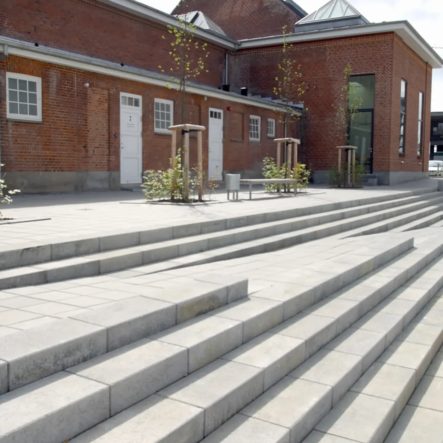 Clearance IBF trappetrin lige kant grå 15x50x40cm