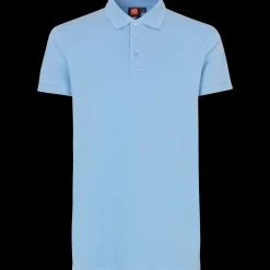 Clearance ID 0525 Stretch herre poloshirt lysblå str. 2XL