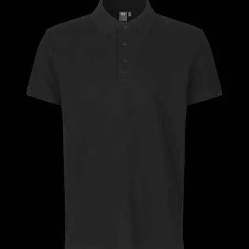ID T-Shirts^0525 Stretch poloshirt sort str. 2XL