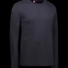 Online ID Interlock herre langærmet t-shirt navy str. L