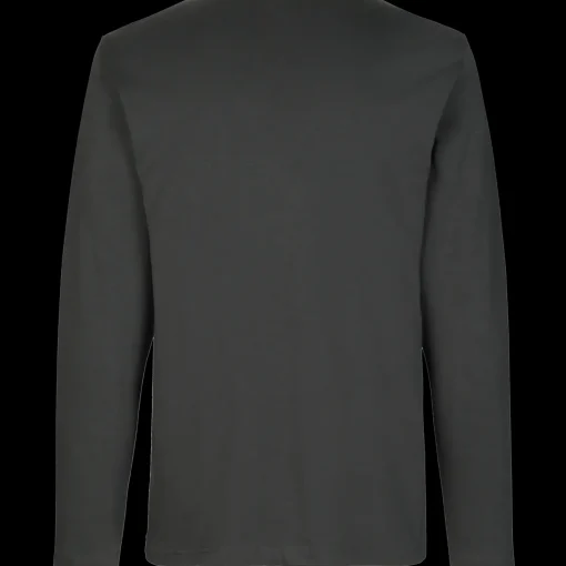 Outlet ID Interlock langærmet t-shirt koks grå str. S