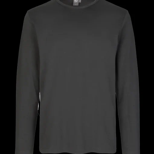 Outlet ID Interlock langærmet t-shirt koks grå str. S