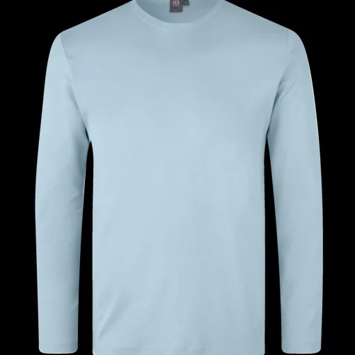New ID Interlock langærmet t-shirt lysblå str. 2XL