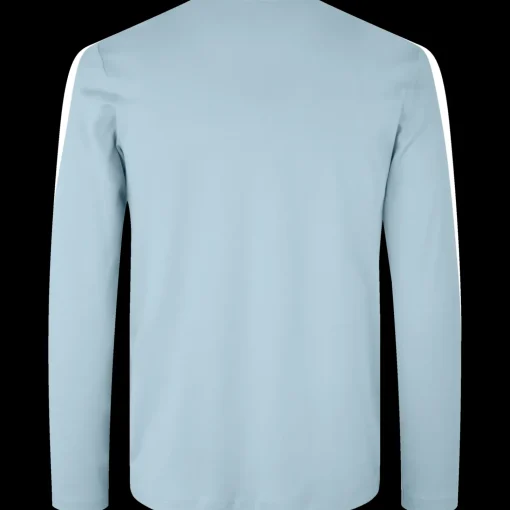 New ID Interlock langærmet t-shirt lysblå str. 2XL