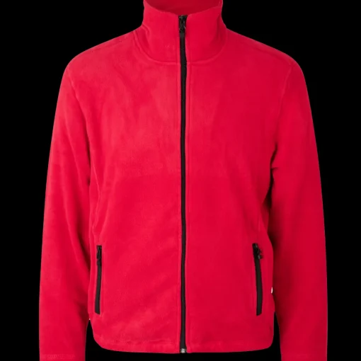 ID Trøjer Og Sweatshirts^mikrofleece cardigan rød str. XL