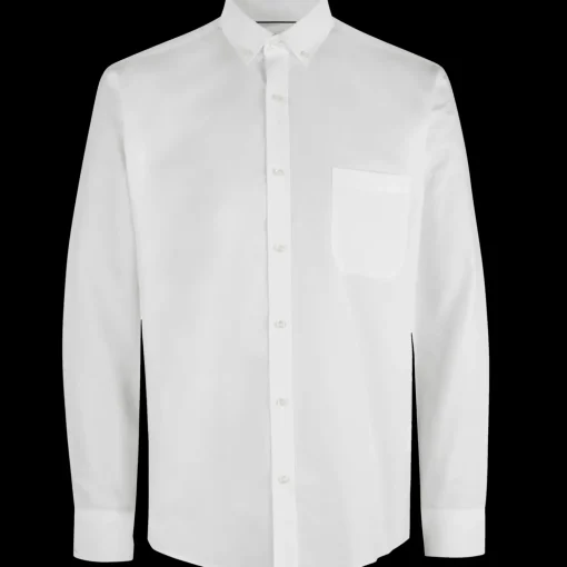 Online ID Oxford L/S Modern fit herre skjorte hv str. L