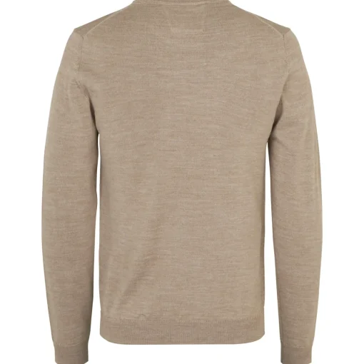 ID S650 Pullover herre sand melange str. L